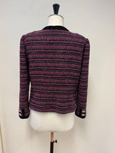 Last inn bildet i Galleri-visningsprogrammet, Sort/Ceriss Stripete Bouclè jakke