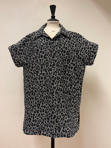 Skjortevest i leopardprint