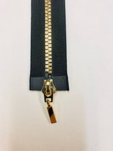 Last inn bildet i Galleri-visningsprogrammet, Snake toveis glidelås, sort/gull 30 cm